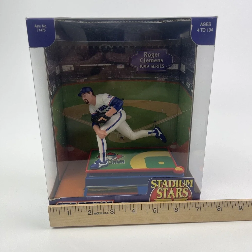 1999 Starting Lineup Stadium Stars Figure Roger Clemens Blue Jays Hasbro MLB